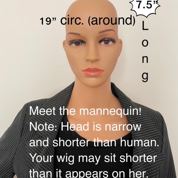 NWT 9” BROWNBLACK almost black darkest brown short side part natural men/women - Picture 4 of 8